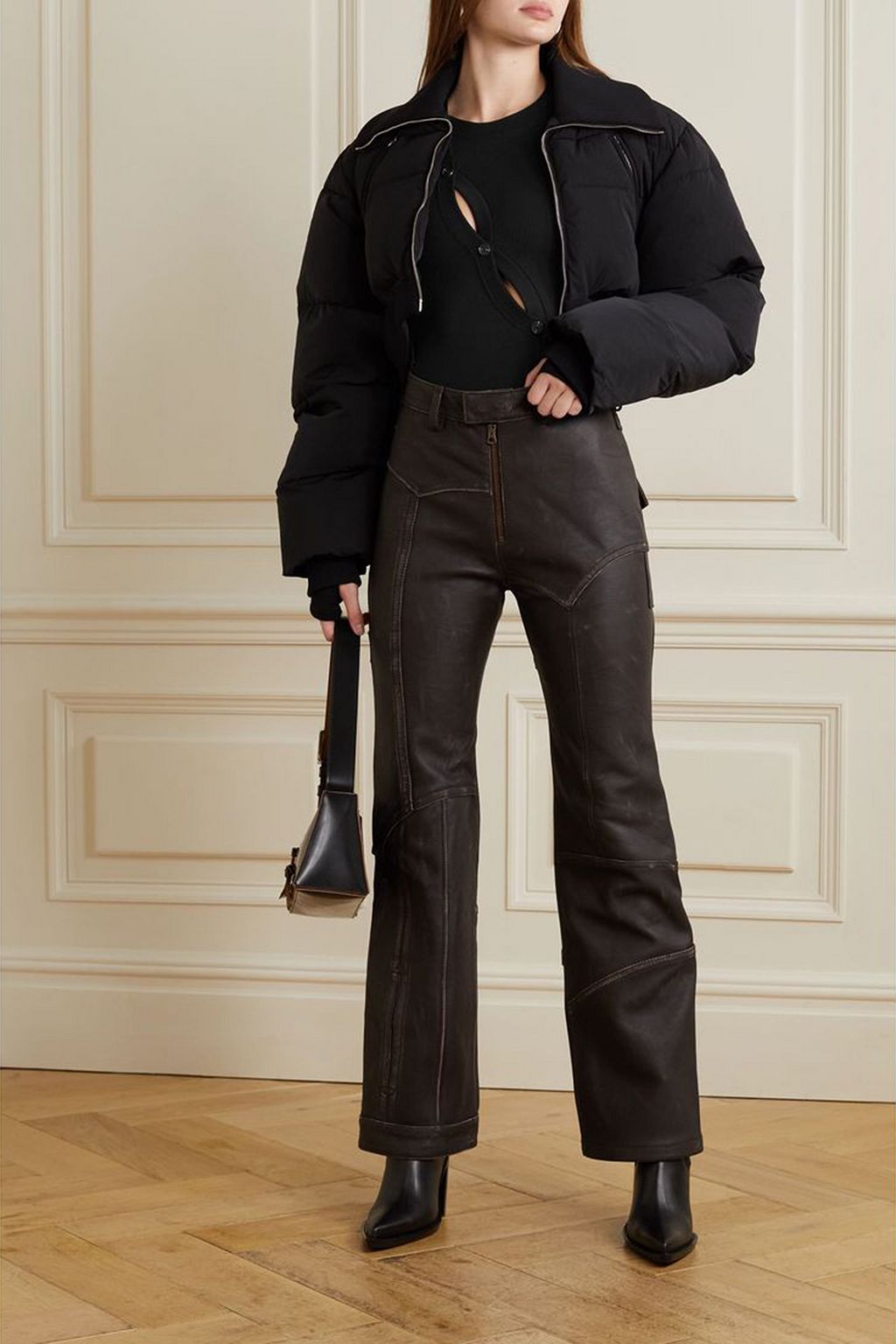 ALIX NYC Pearson String-Body aus geripptem Jersey aus Stretch-Modal mit Cut-outs