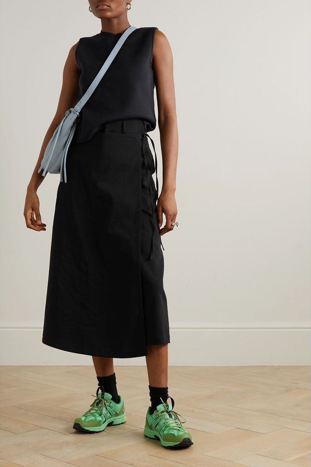 SNOW PEAK Air Comfort wrap-effect canvas culottes