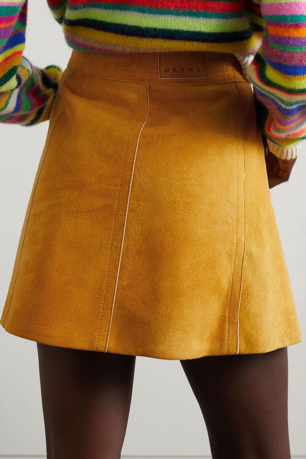 MARNI Suede mini skirt
