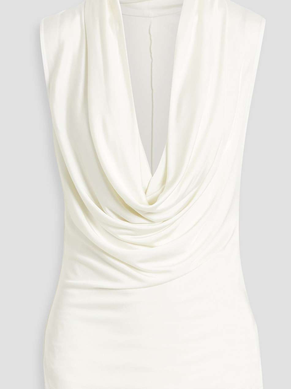 draped satin-jersey top