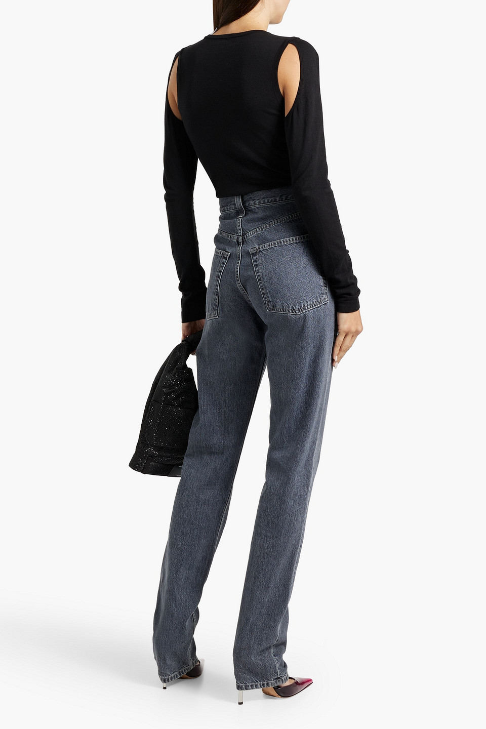 Helmut Lang Top Cut Out In Black