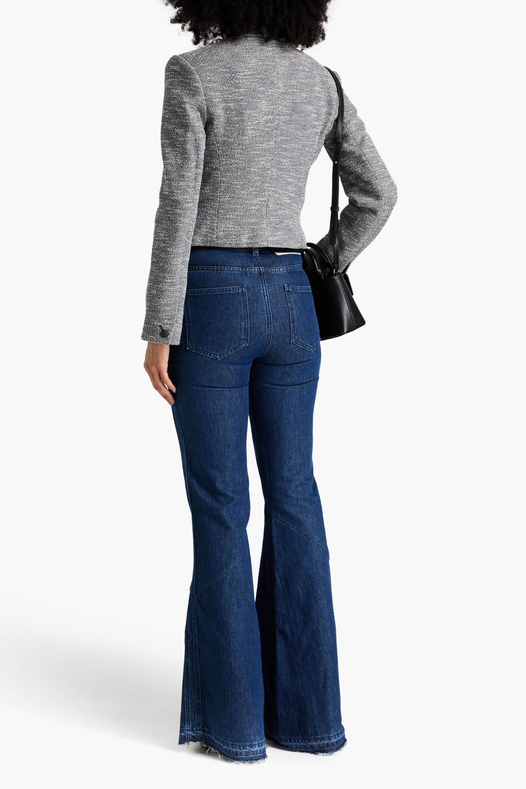 rag & bone Josie cropped double-breasted cotton-blend bouclé-tweed blazer thumbnail