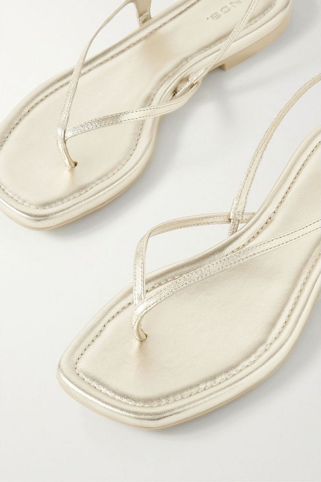 VINCE. Deana metallic leather slingback sandals