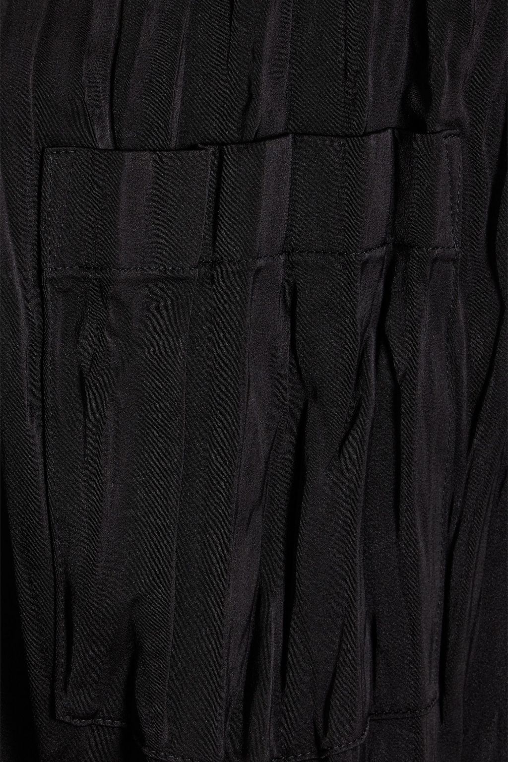 HELMUT LANG Plissé satin-crepe shirt