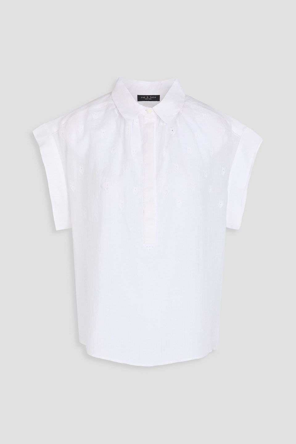 Rag & Bone Robin Ramie Top In White