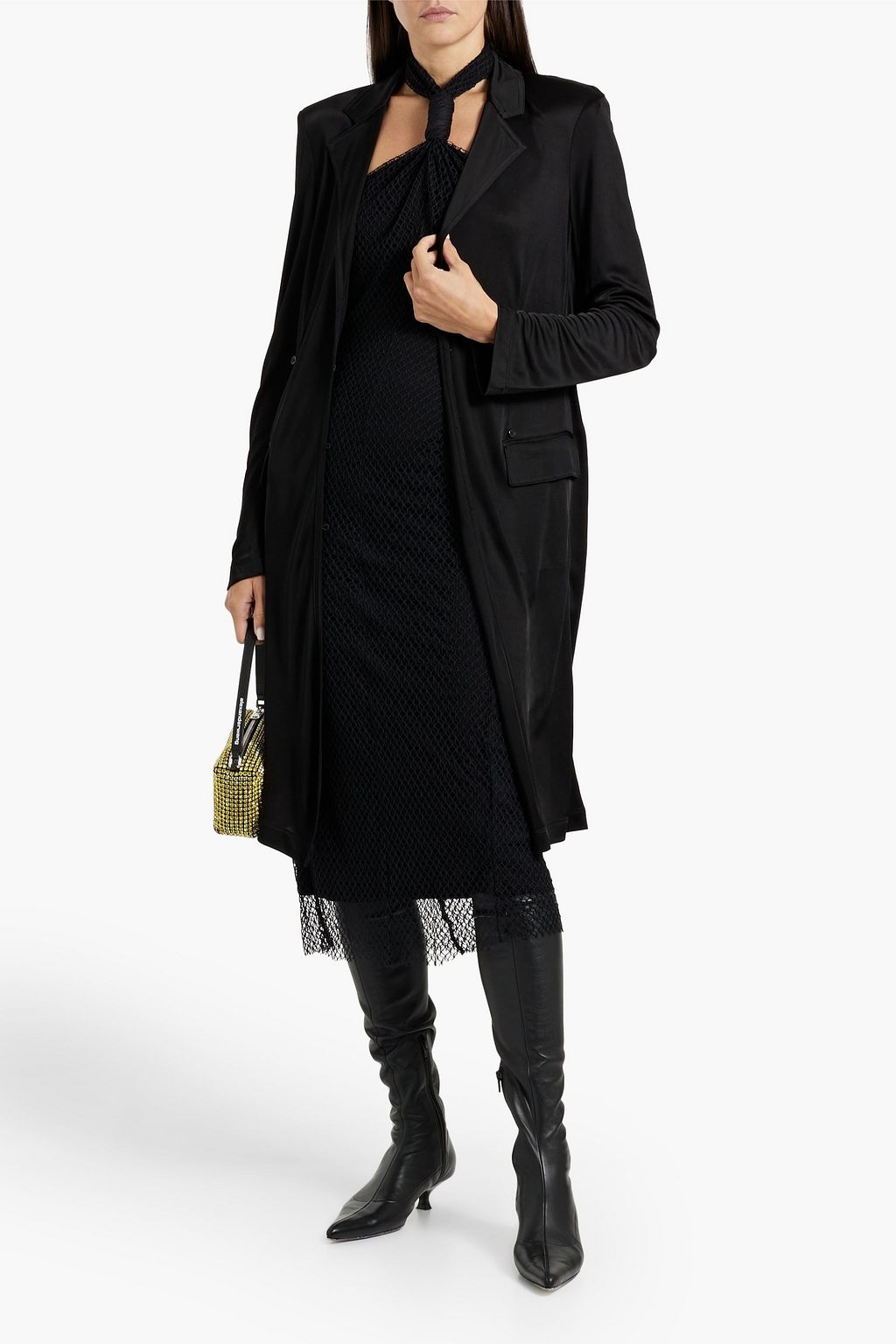 HELMUT LANG Button-detailed jersey coat