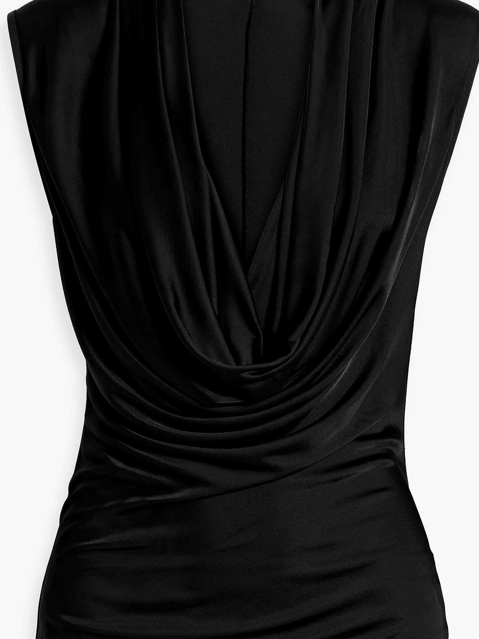 draped satin-jersey top