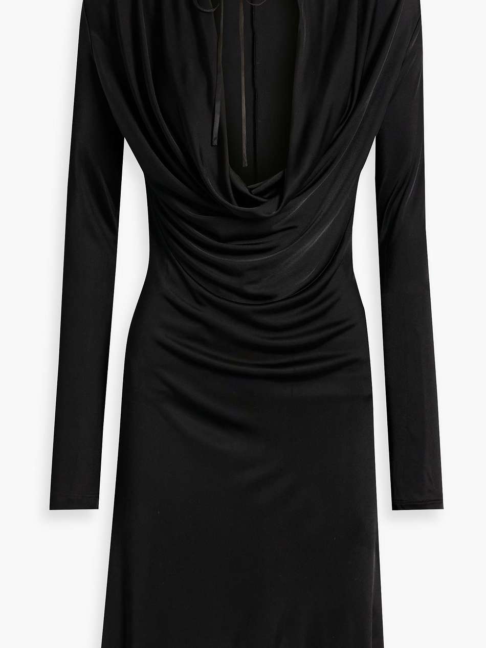 draped stretch-satin dress