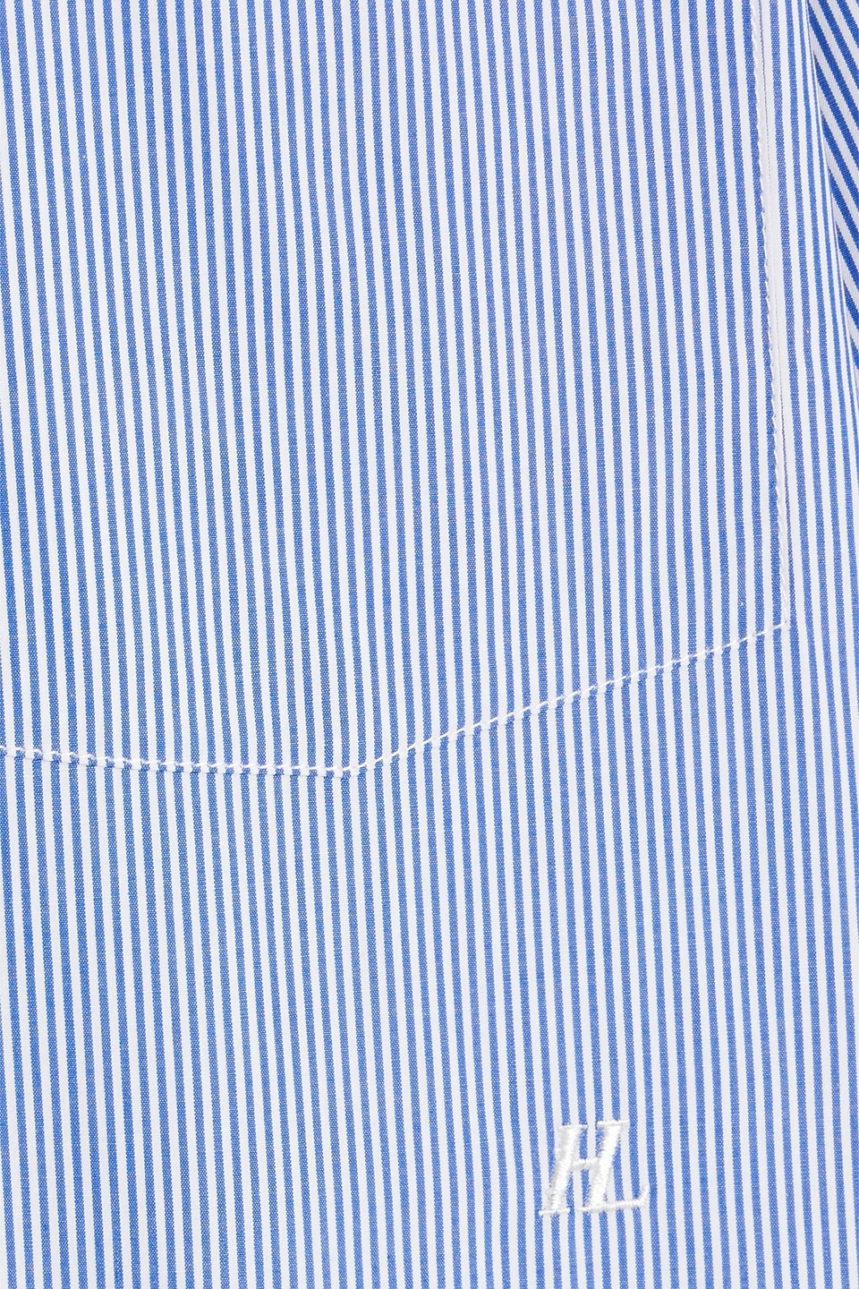 Helmut Lang Oversized Striped Cotton-poplin Shirt In Blue