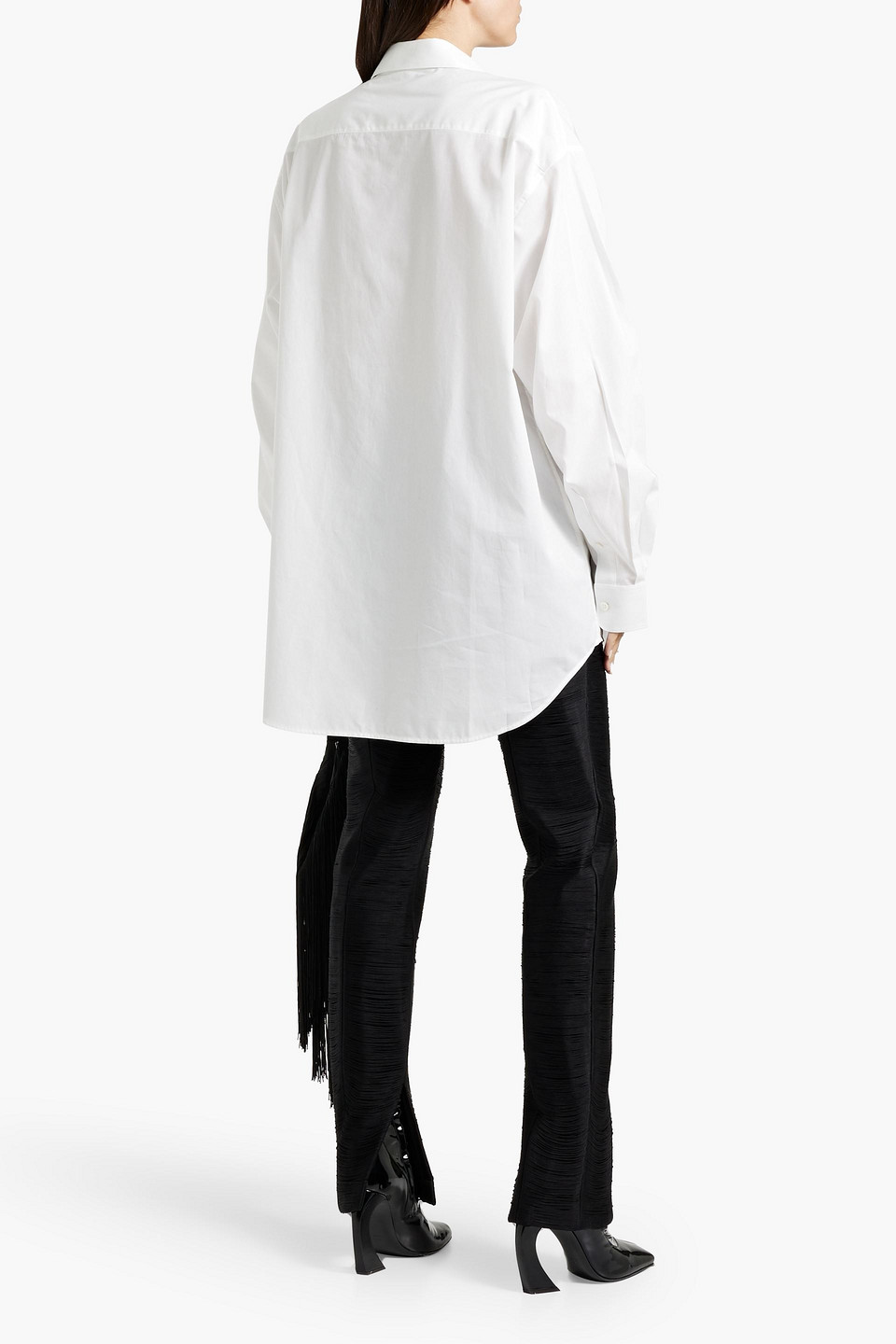 Helmut Lang Oversized Cotton-poplin Shirt In White