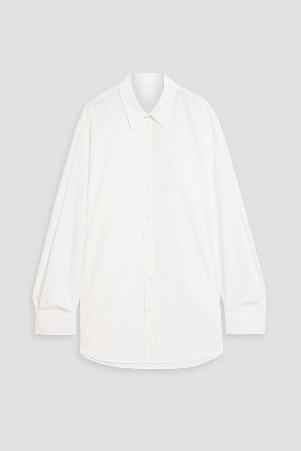 Helmut Lang Oversized Cotton-poplin Shirt In White