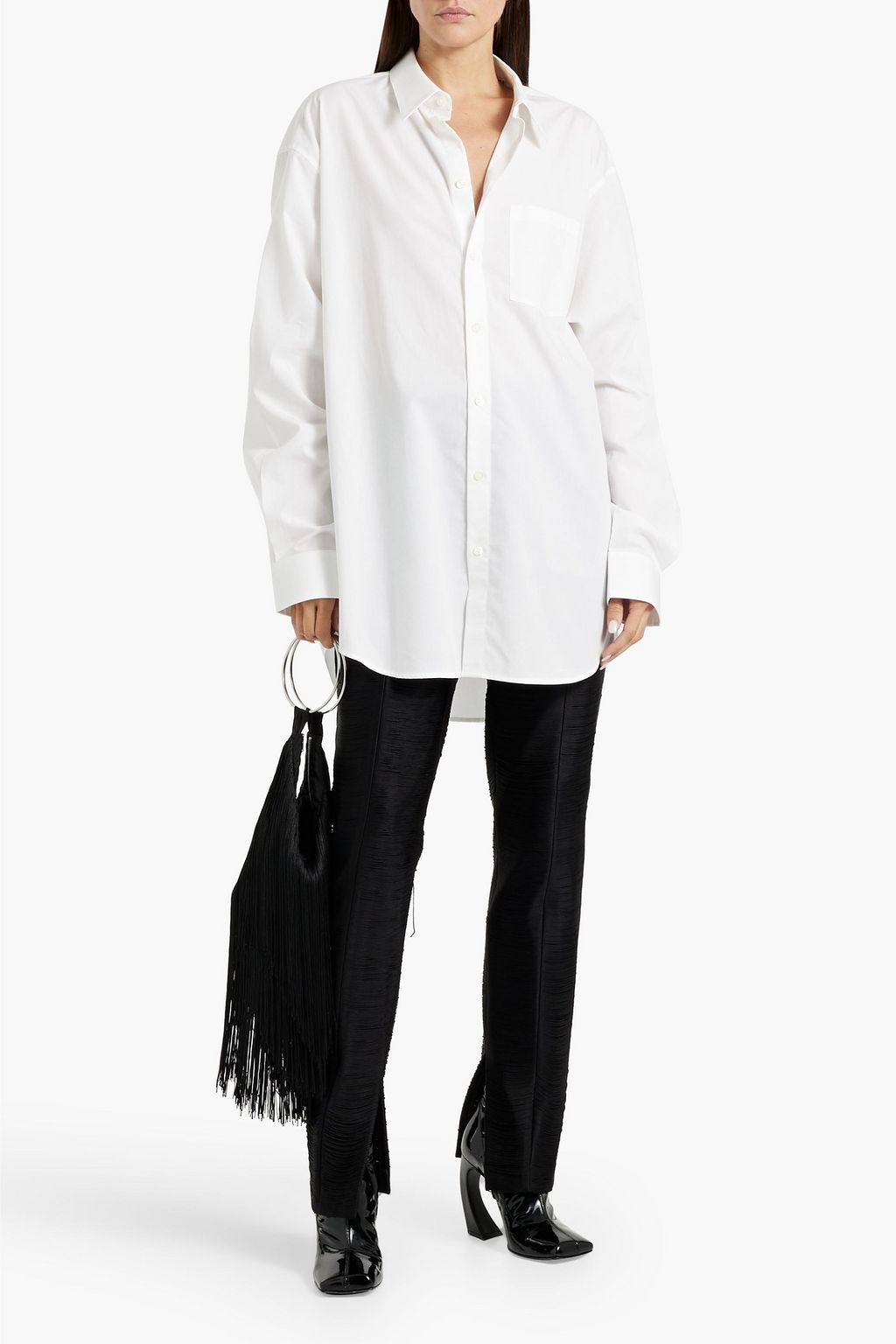 HELMUT LANG قميص من قطن بوبلين
