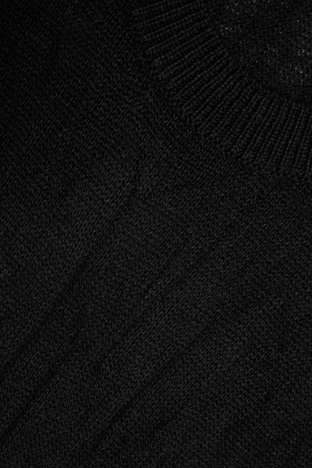 HELMUT LANG Crinkled jacquard-knit merino wool-blend top