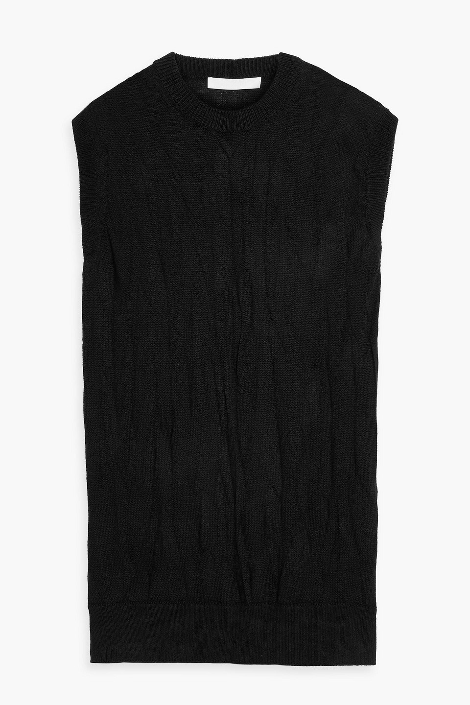 Jacquard-knit merino wool-blend top