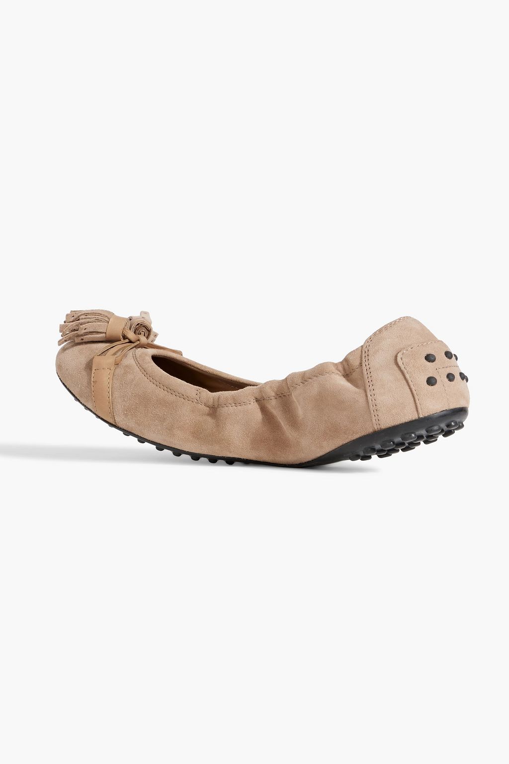 TOD'S Dee tassel-embellished suede ballet flats
