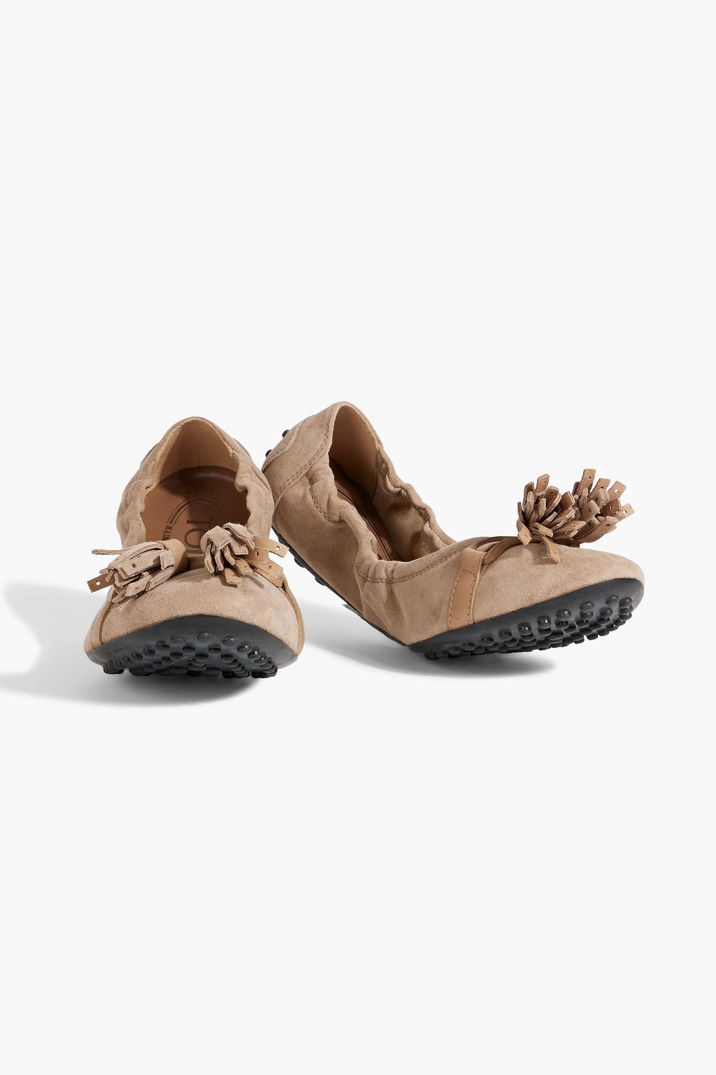 TOD'S Dee tassel-embellished suede ballet flats