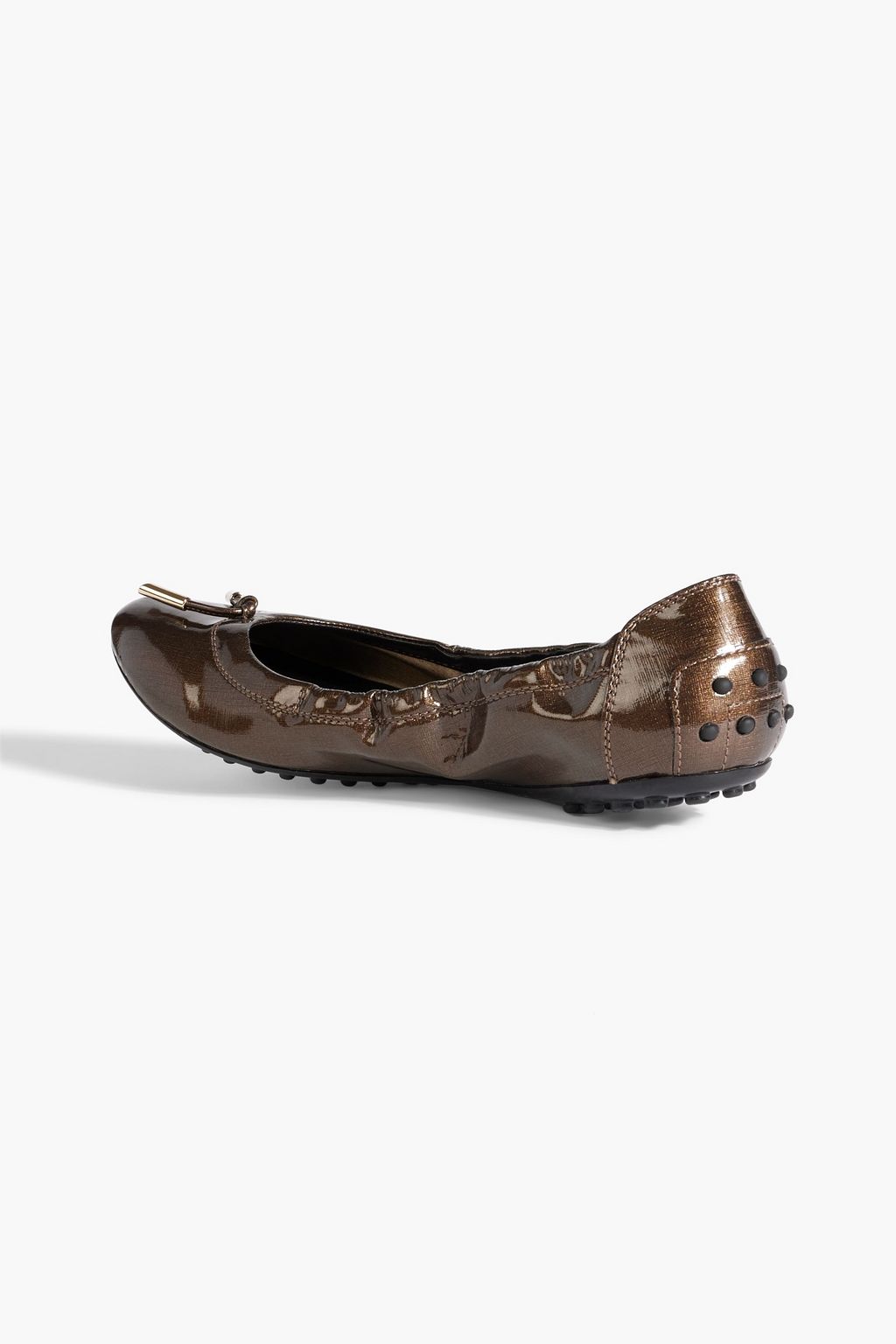 TOD'S Dee printed patent-leather ballet flats