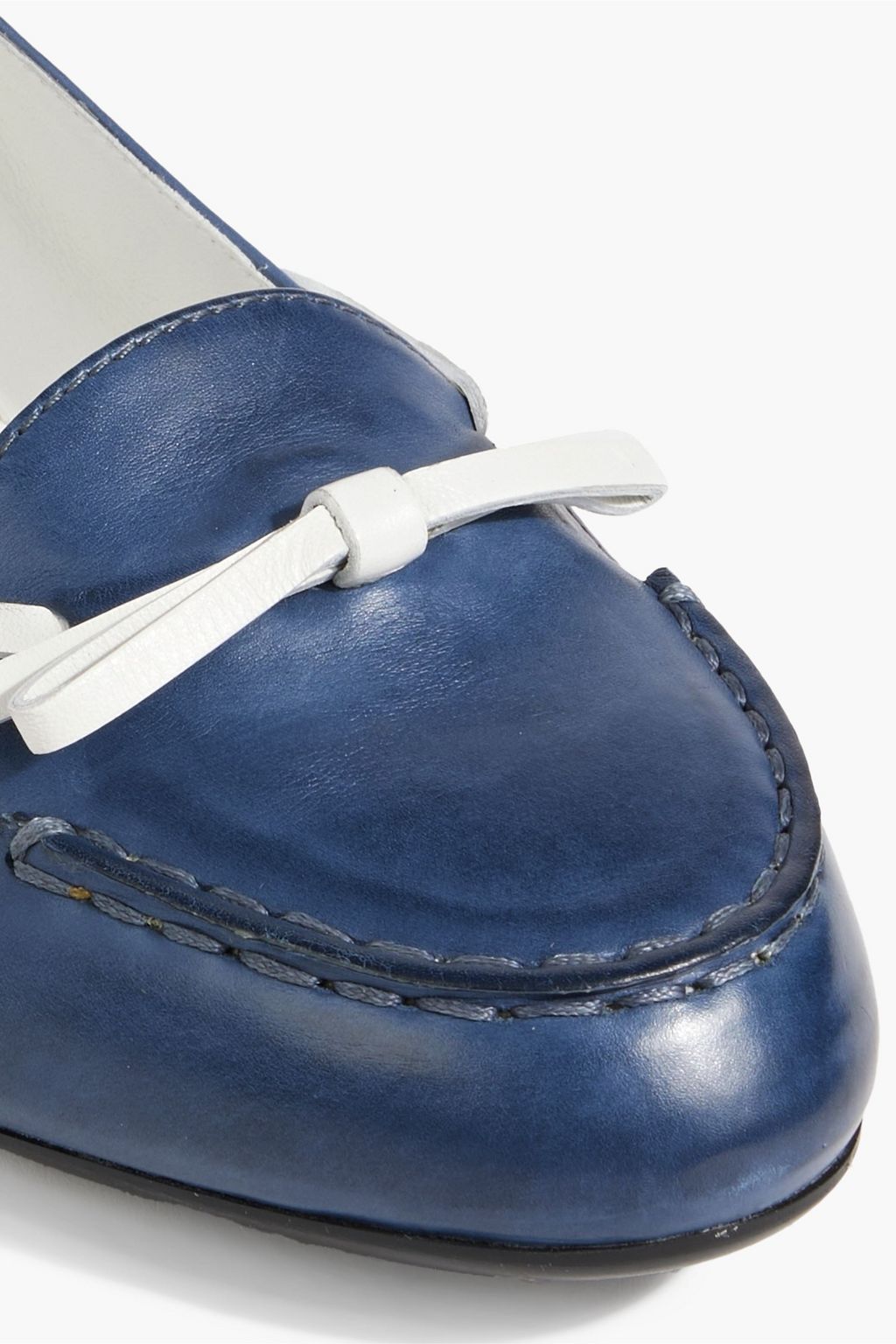 TOD'S Bow-detailed leather ballet flats