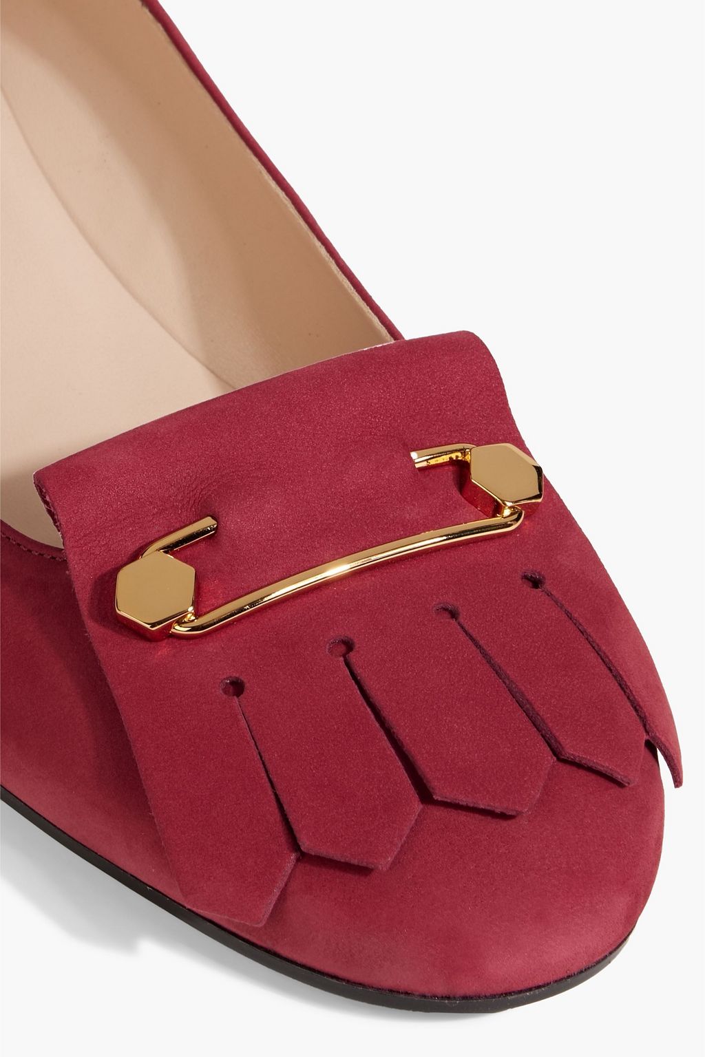 TOD'S Fringed suede pumps