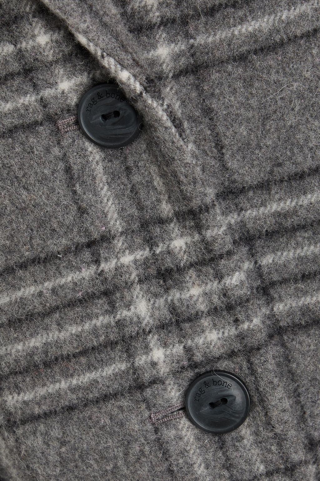 RAG & BONE Wagner checked wool-blend felt coat