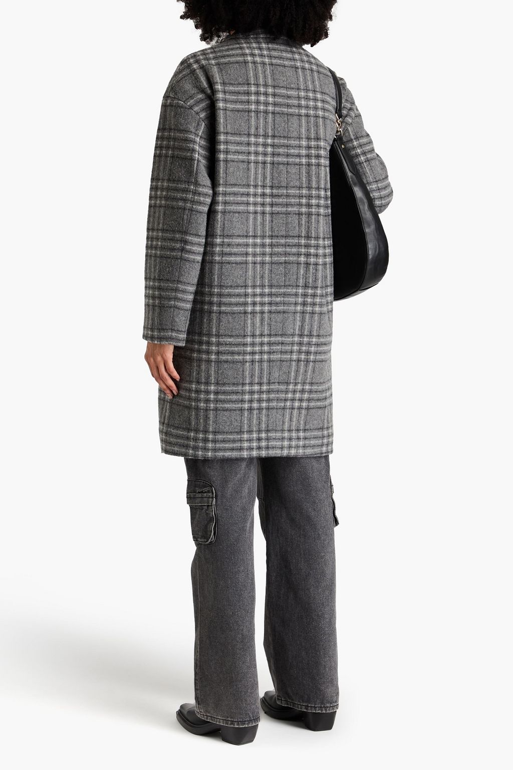 RAG & BONE Wagner checked wool-blend felt coat