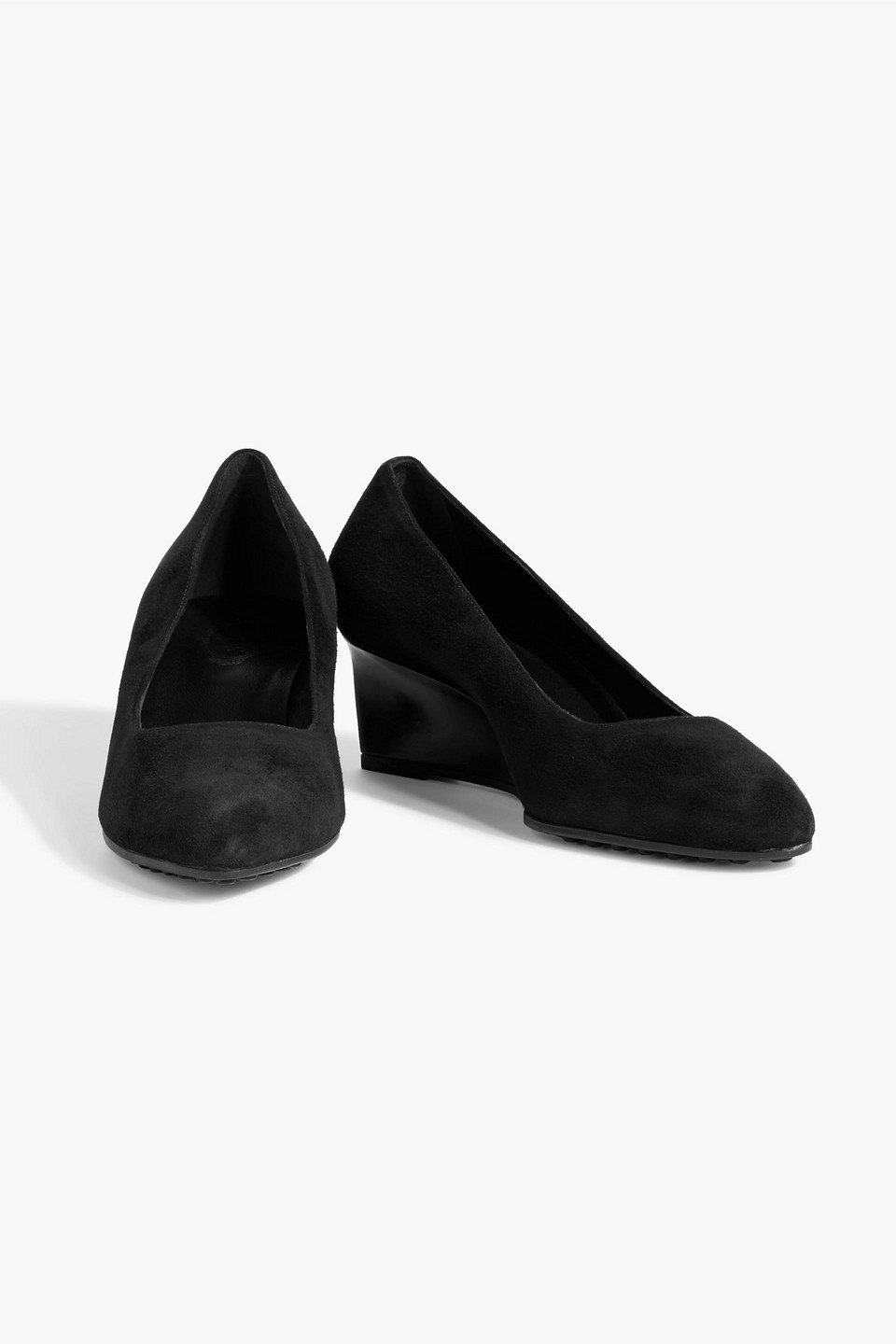 TOD'S ZEPPA SUEDE WEDGE PUMPS