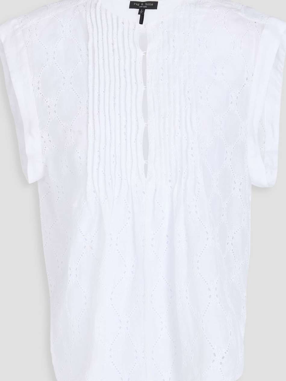gabby broderie anglaise ramie top