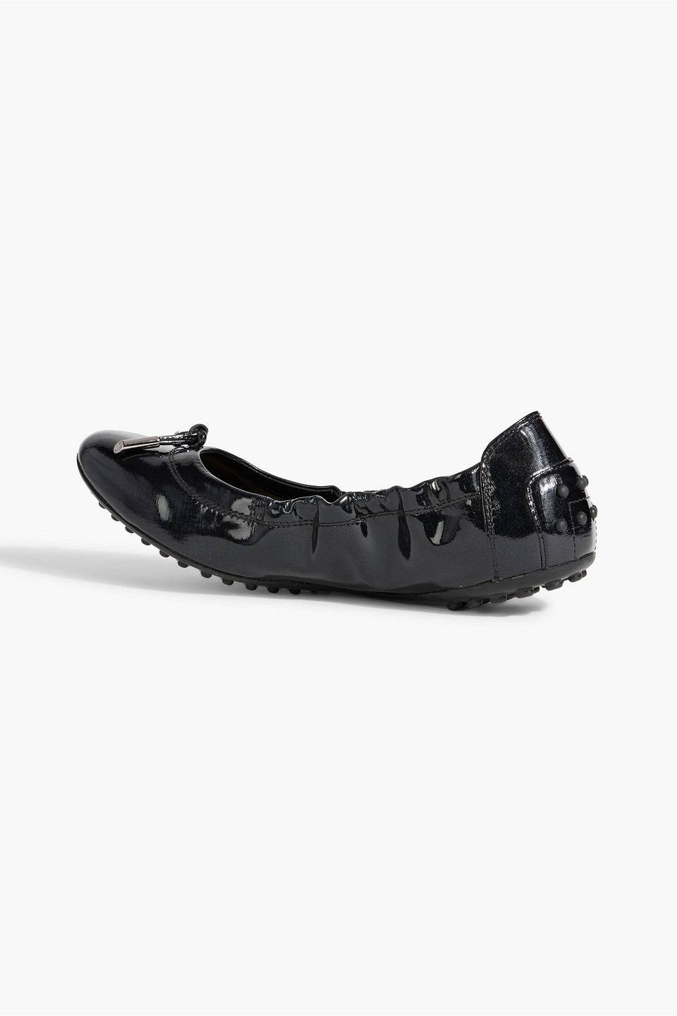 TOD'S DEE PRINTED PATENT-LEATHER BALLET FLATS