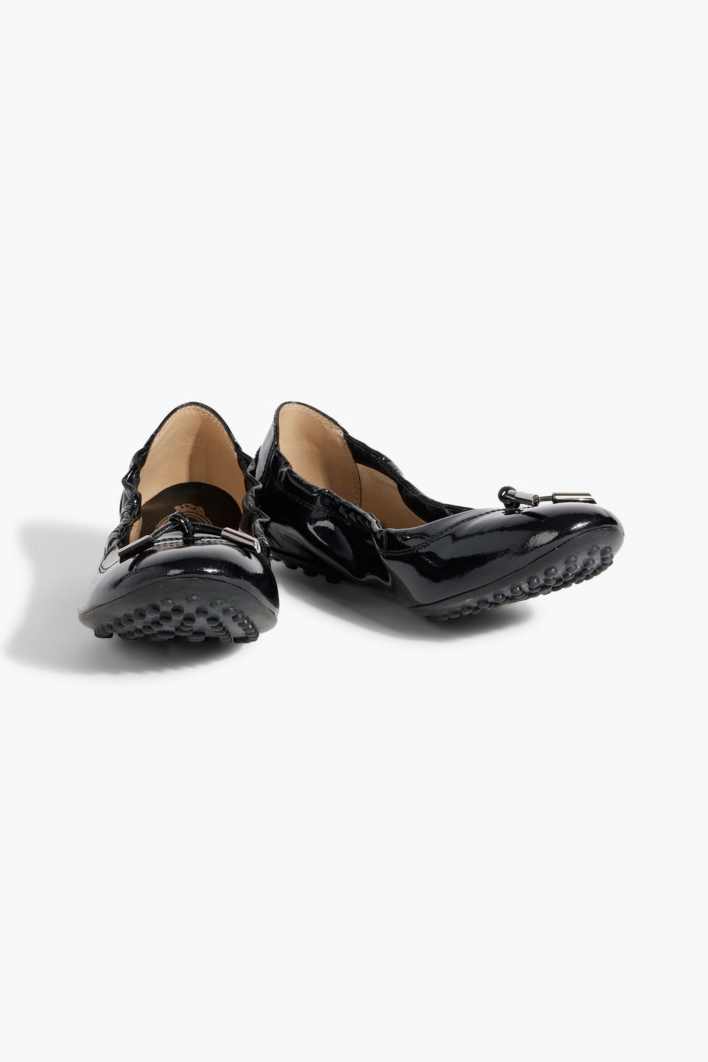 TOD'S Dee printed patent-leather ballet flats