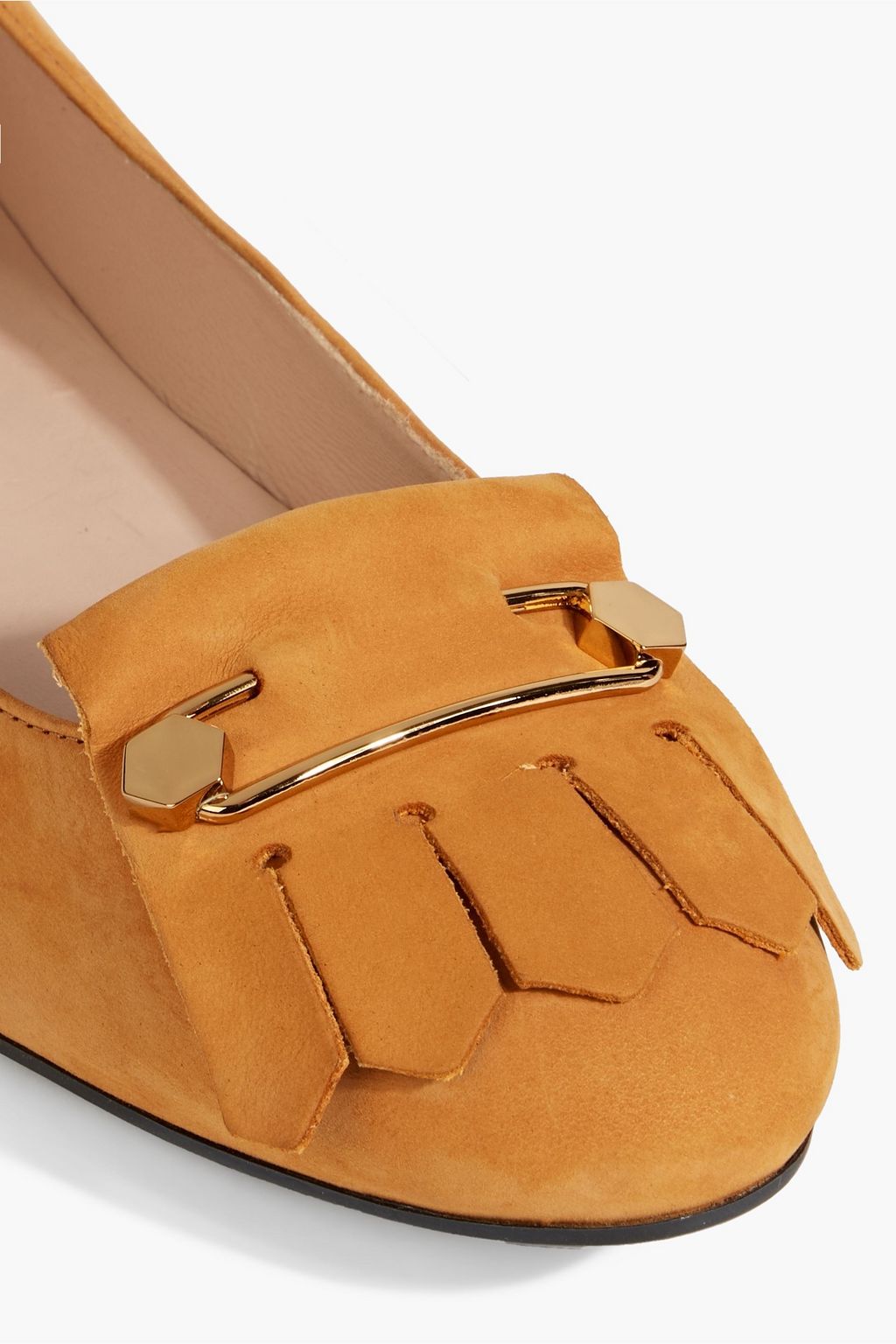 TOD'S Fringed suede ballet flats