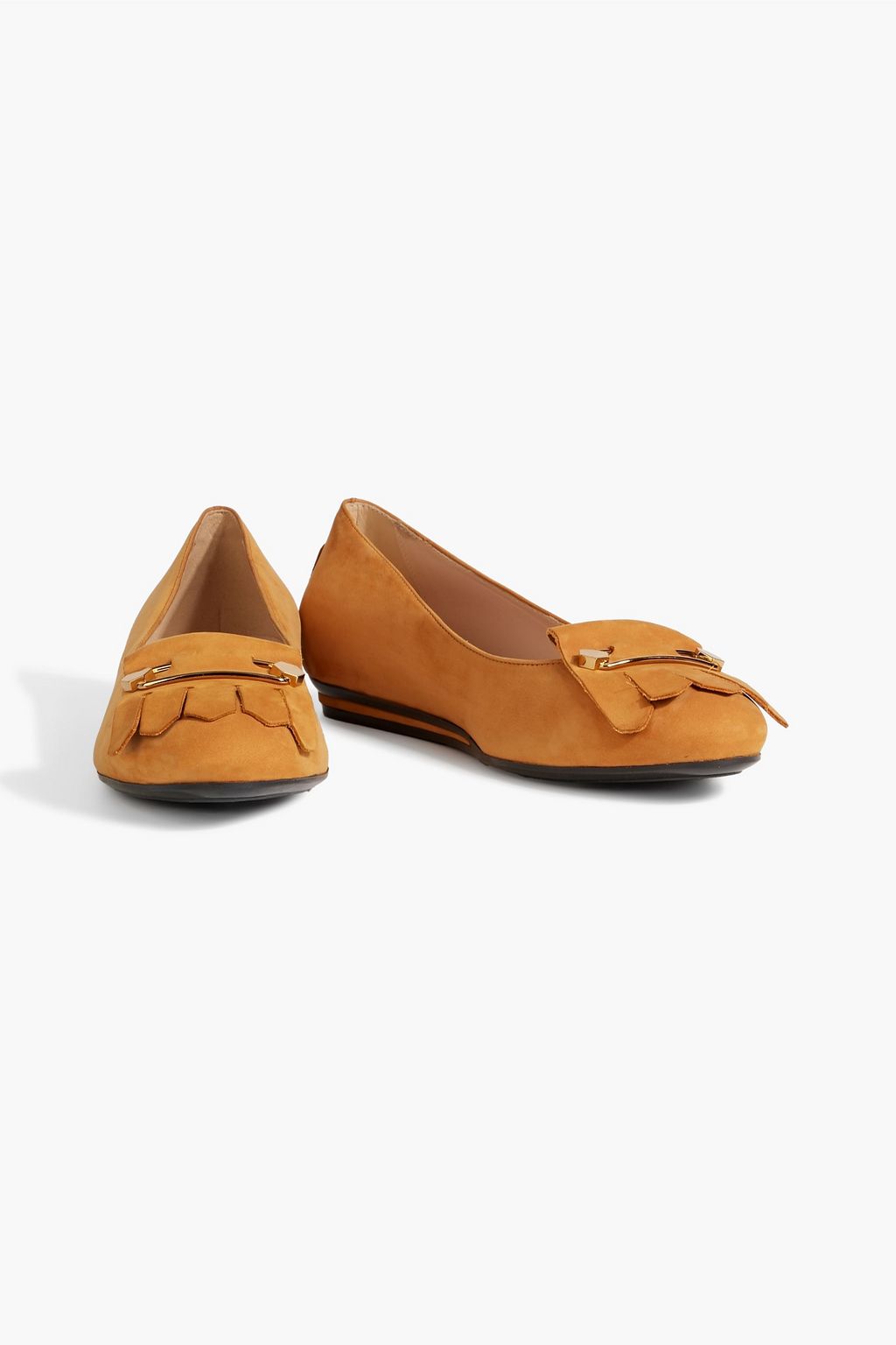 TOD'S Fringed suede ballet flats