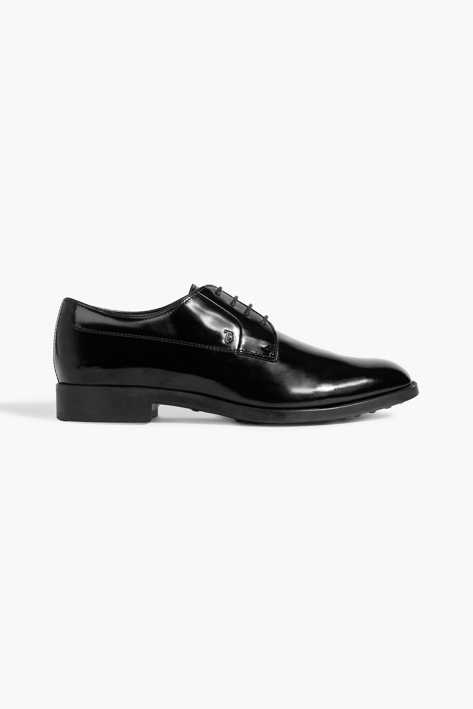 Tod's Glossed-leather Brogues In Black