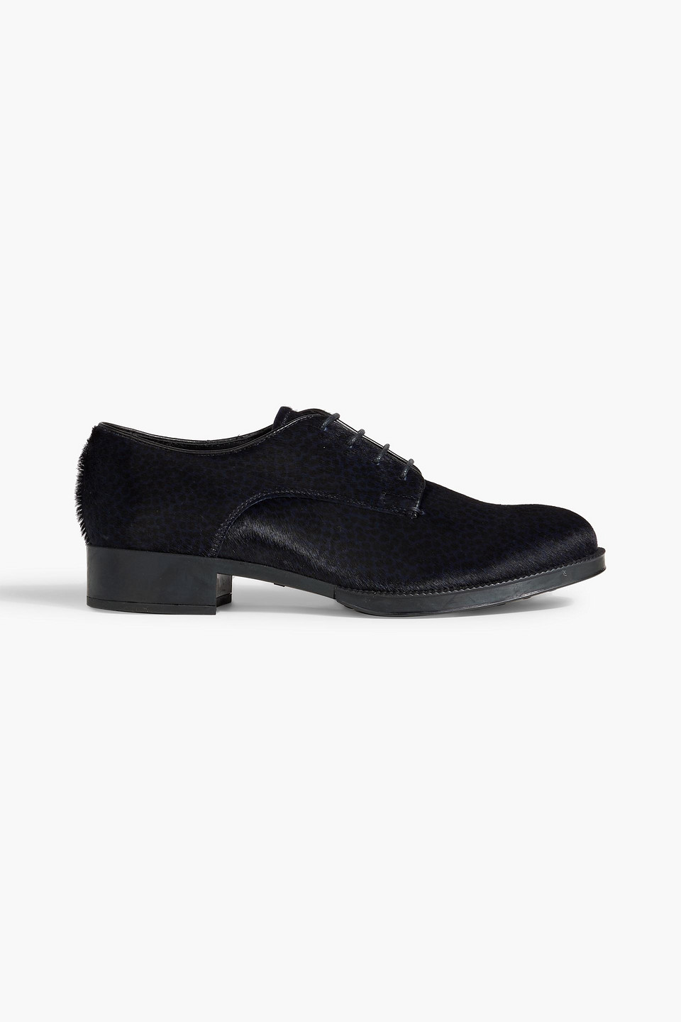 Tod's Calf Hair Brogues In Black