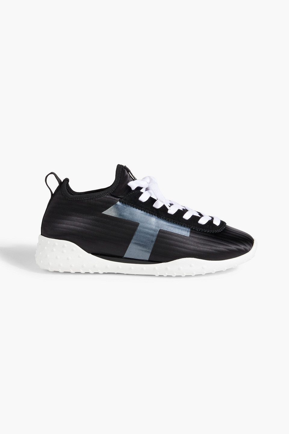 TOD'S QUILTED SATIN SNEAKERS