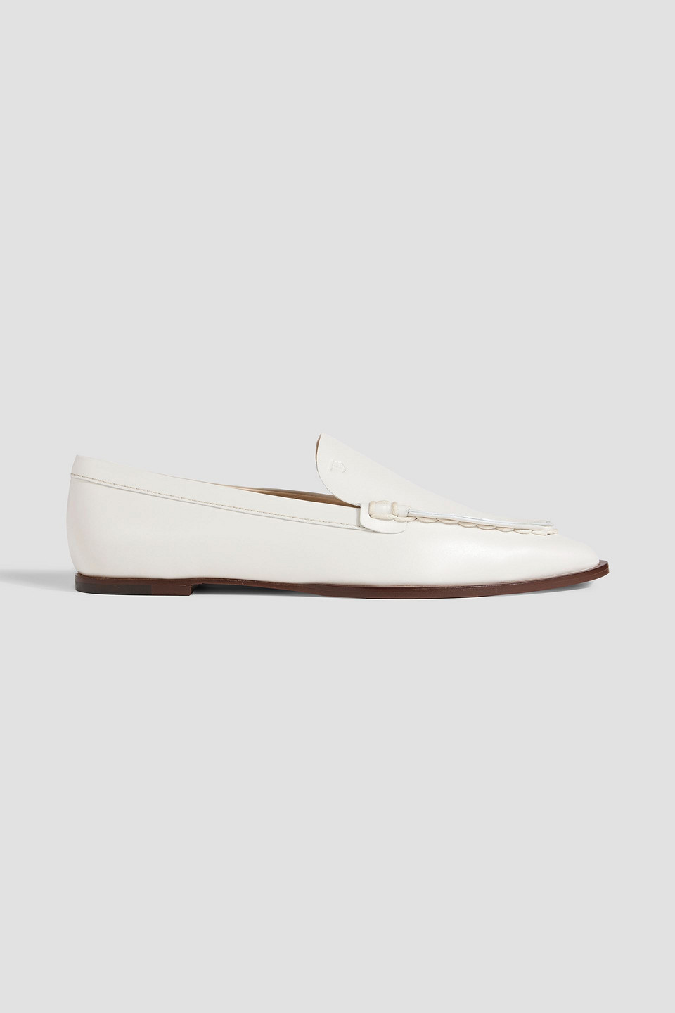 Tod's Basso Leather Loafers In Off-white