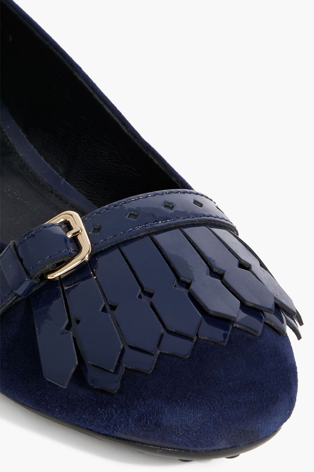 TOD'S Fringed suede ballet flats