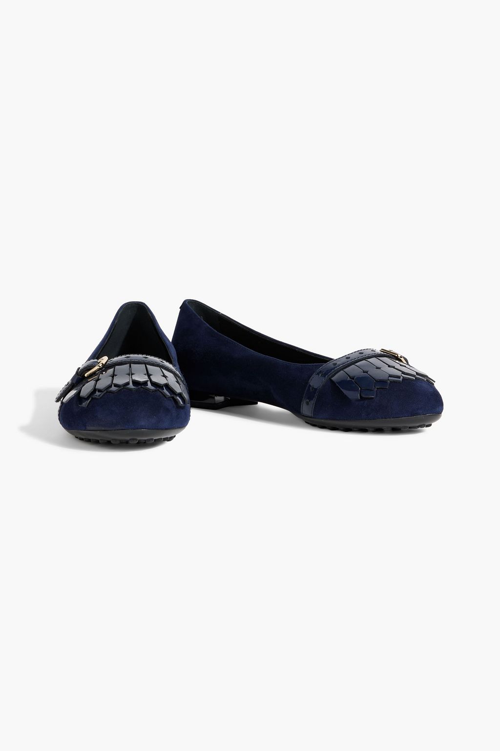 TOD'S Fringed suede ballet flats