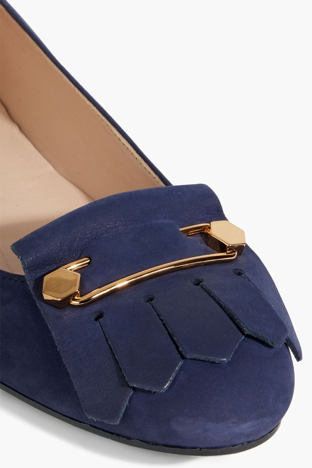 TOD'S Fringed suede ballet flats