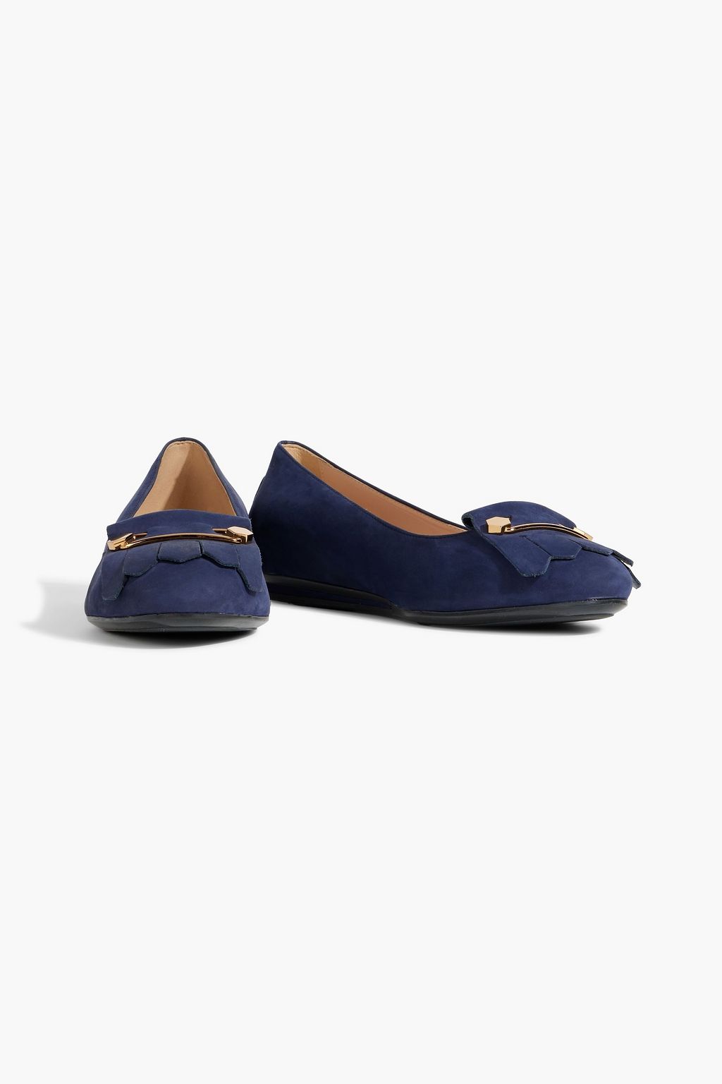 TOD'S Fringed suede ballet flats