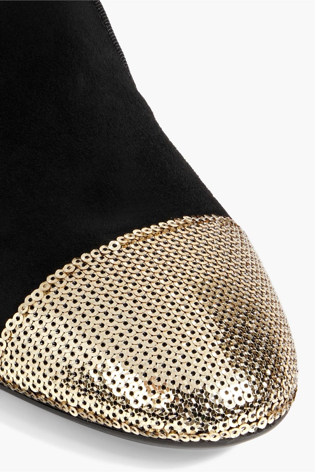 TOD'S Sequin-embellished velvet loafers