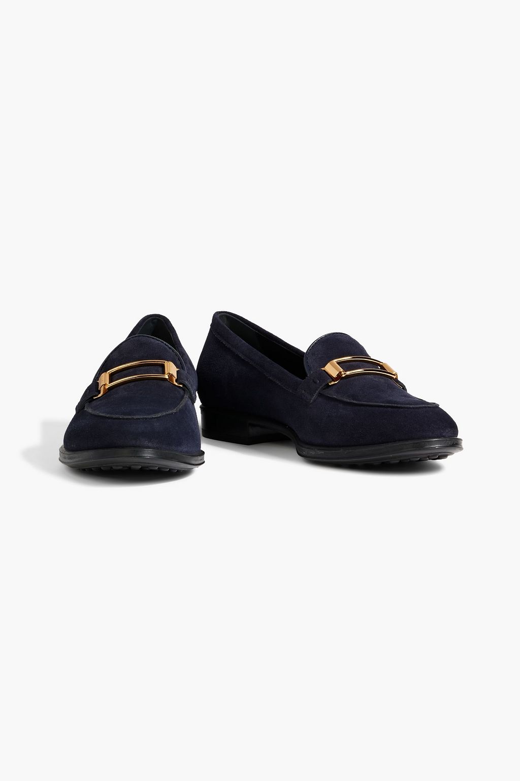 TOD'S Embellished suede loafers