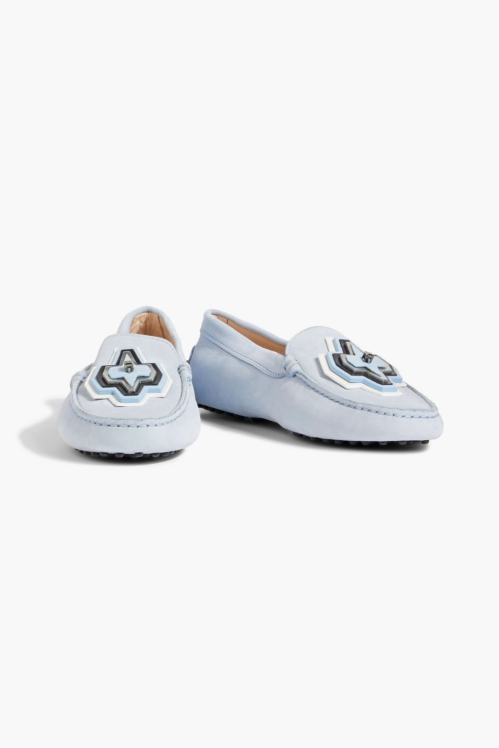 TOD'S Gommino embellished nubuck loafers