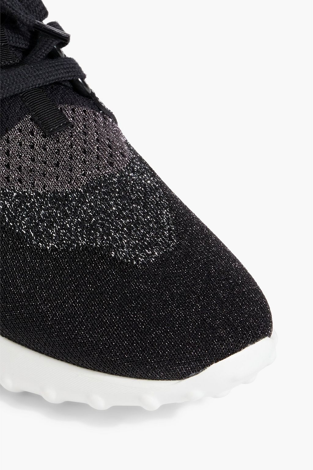 TOD'S Metallic stretch-knit sneakers