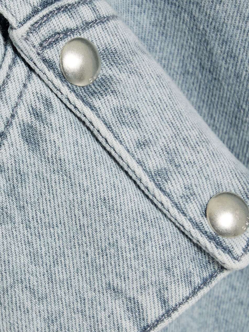 dougga denim mini wrap dress