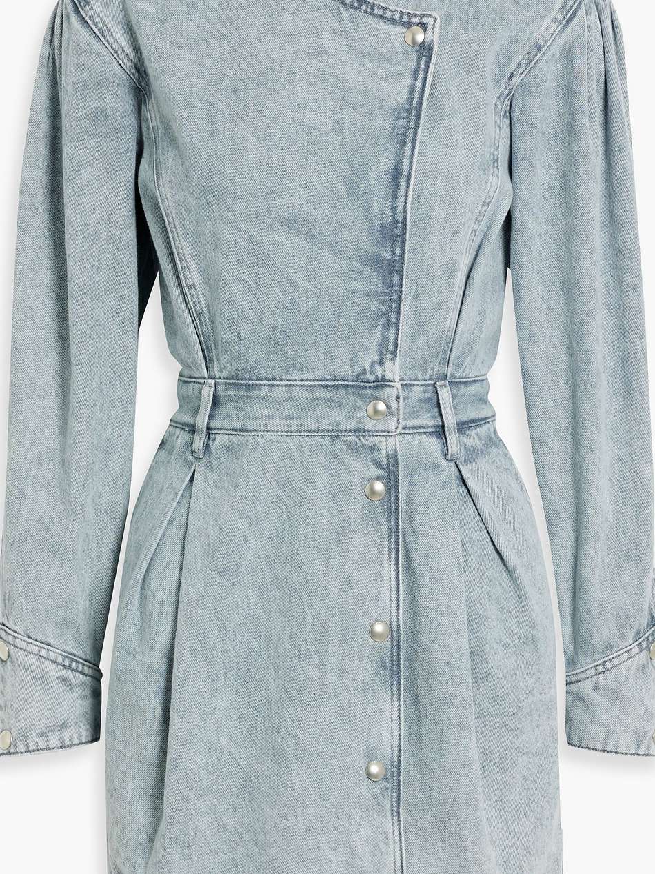 dougga denim mini wrap dress