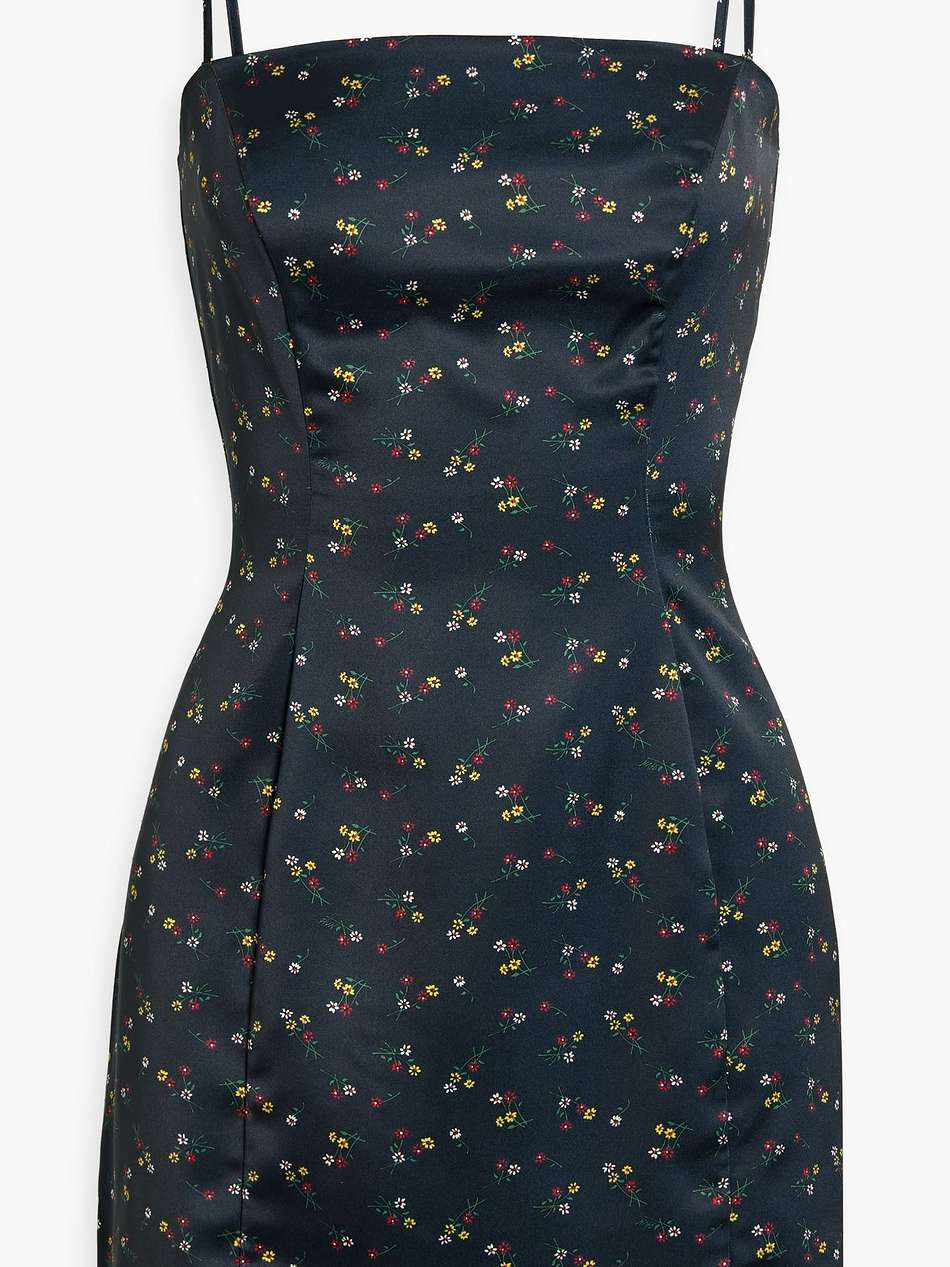 mia floral-print satin mini dress