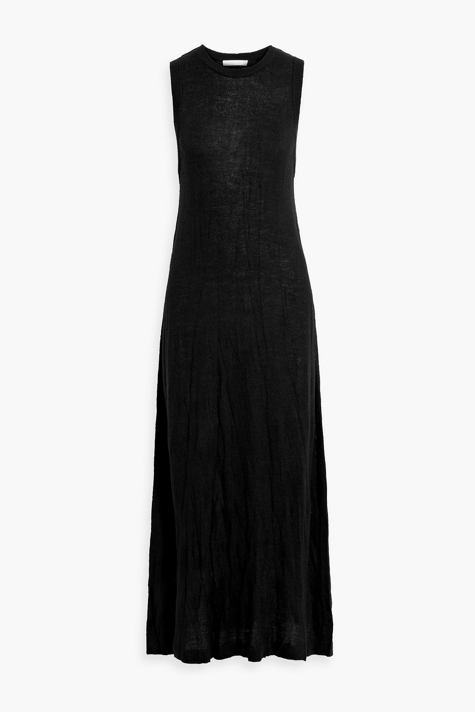 Helmut Lang Merino Wool-blend Maxi Dress In Black