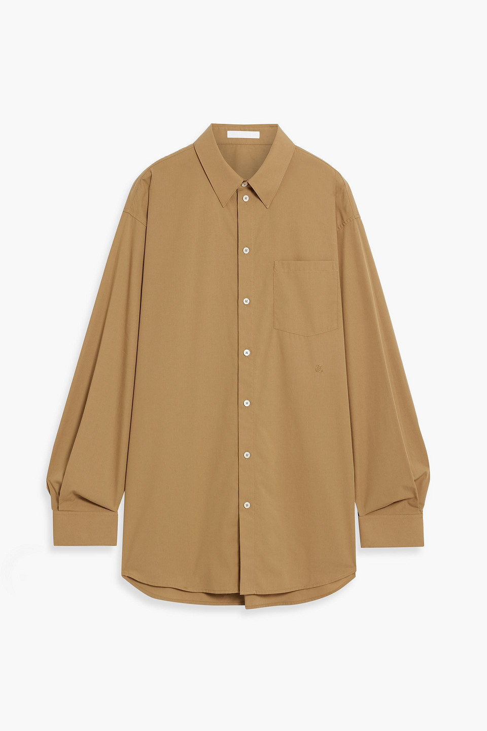 Helmut Lang Oversized Cotton-poplin Shirt In Camel