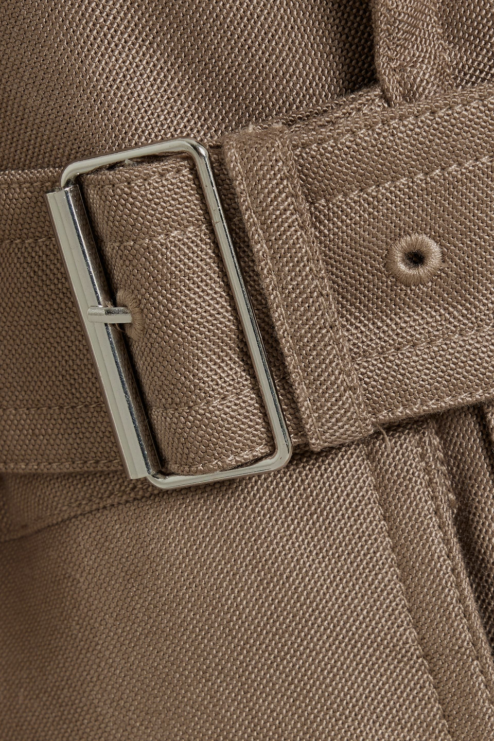 Helmut Lang Belted Lyocell And Linen-blend Jacket In Taupe