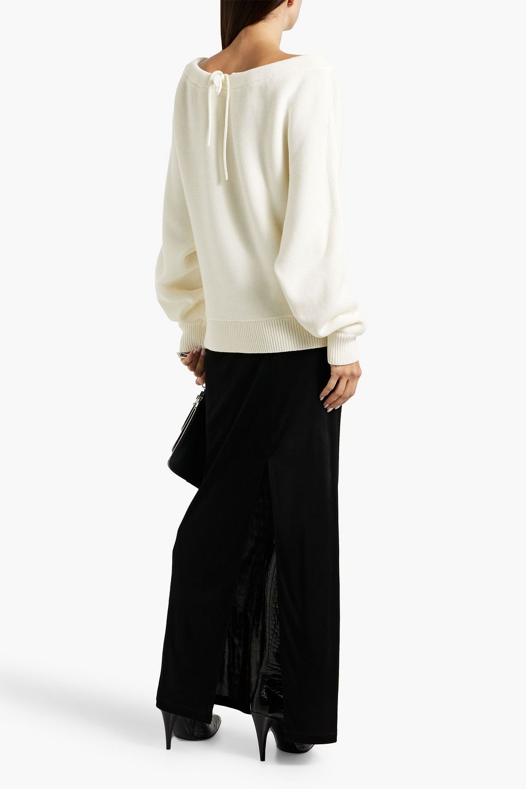 HELMUT LANG تنورة طويلة من ساتان جيرسي